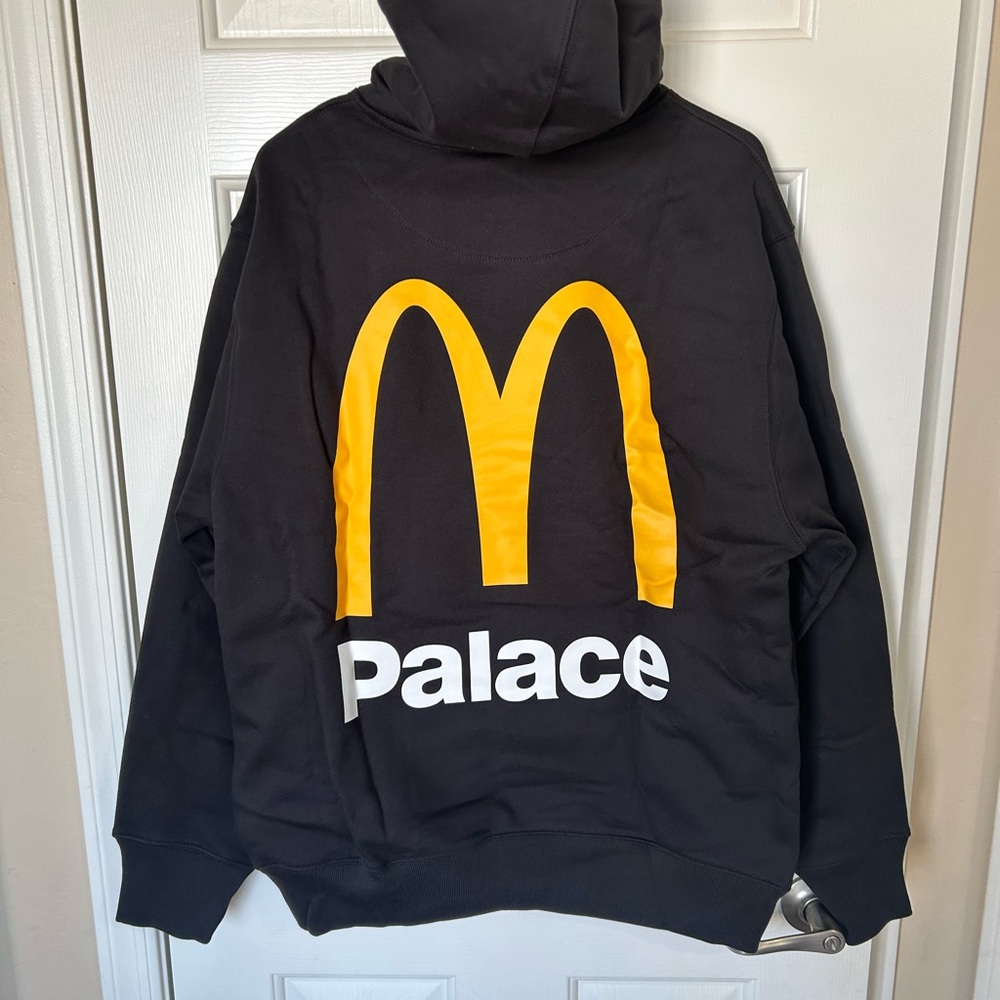 Palace Black Hoodie with Yellow Logo